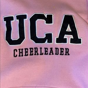 Pink UCA varsity cheerleader hoodie
